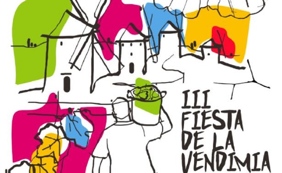 Pintan las Uvas, ilustración ganadora para la III Fiesta de la Vendimia en La Mancha